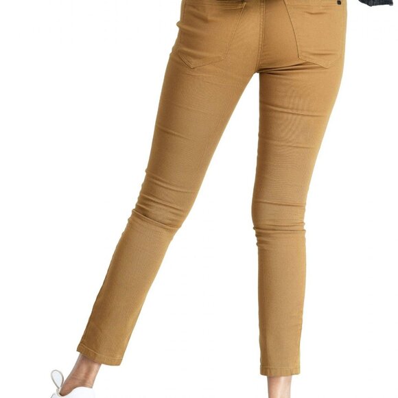 Women's Mid-Waist Cotton Stretch Pant - KHAKI SZ 8,10,12,14 NWT - Picture 3 of 4